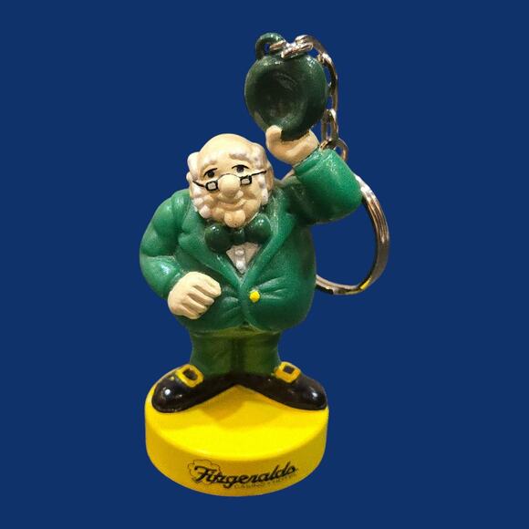 St. Patrick's 1980 Leprechaun Power Button & Vintage Casino Lucky Irish Keychain - Picture 5 of 13
